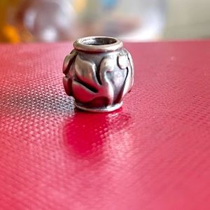 Pandora Retired Friendly Florets Swan Sterling Silver Charm